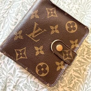 Vintage Louis Vuitton Brown Monogram Snap Wallet coin pouch